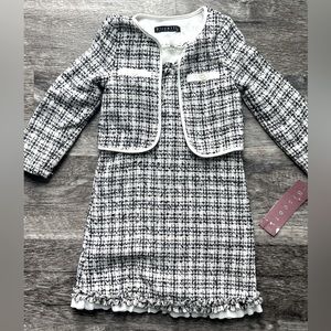 NWT Biscotti Collezioni Shift Dress & Plaid Boucle Jacket